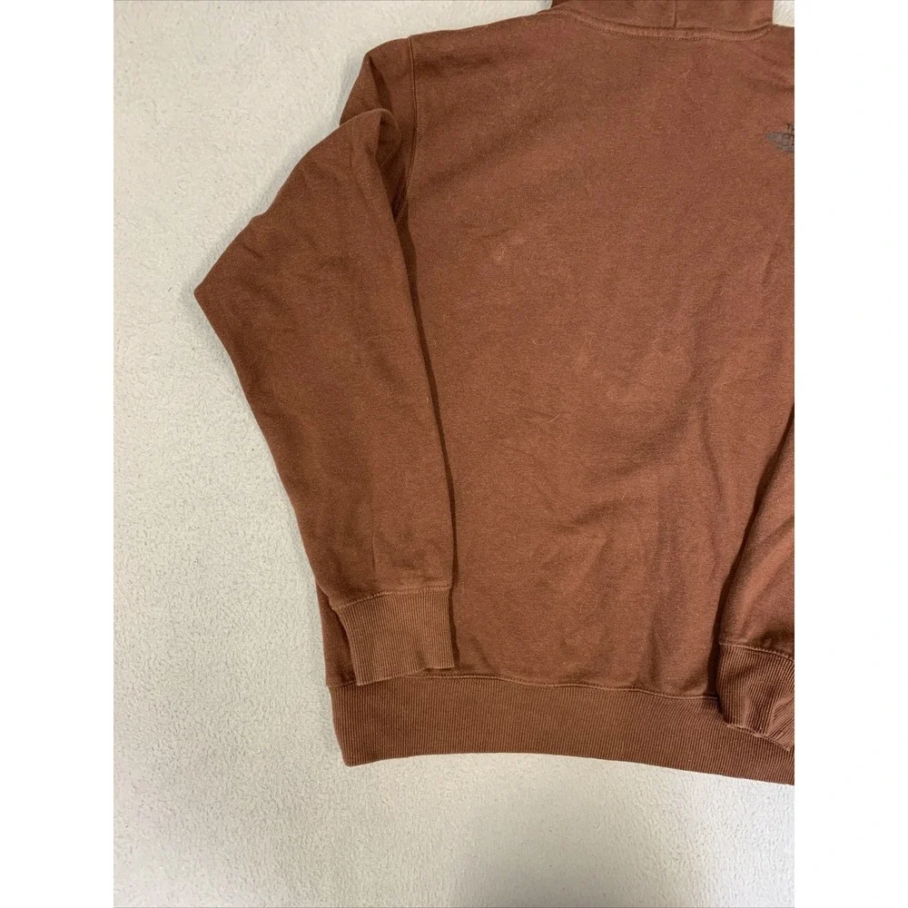 The North Face Hoodie Men's Small Bear Long Sleeve Pullover Sweater Brown‎